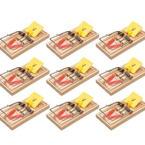 Wooden Rat Traps with Yellow Trigger